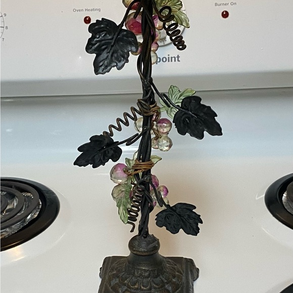 A 12 inch tall Iron Pillar Candle Holder - Picture 3 of 5